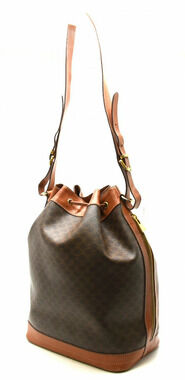 Celine Macadam brown drawstring bag shoulder dark Brown